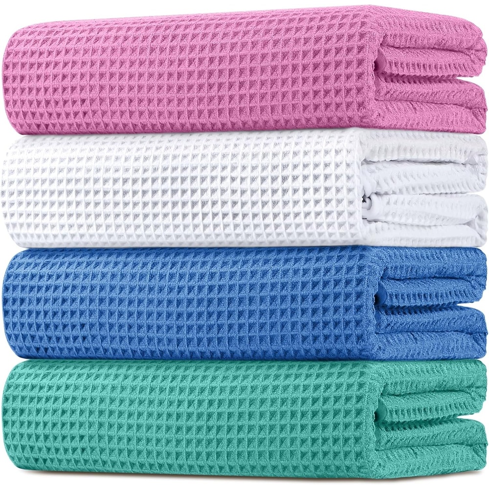 image:imageHOMEXCEL Bath Towels 2PK Microfiber Ultra Soft Bathroom Towel 27x54 inMulticolor