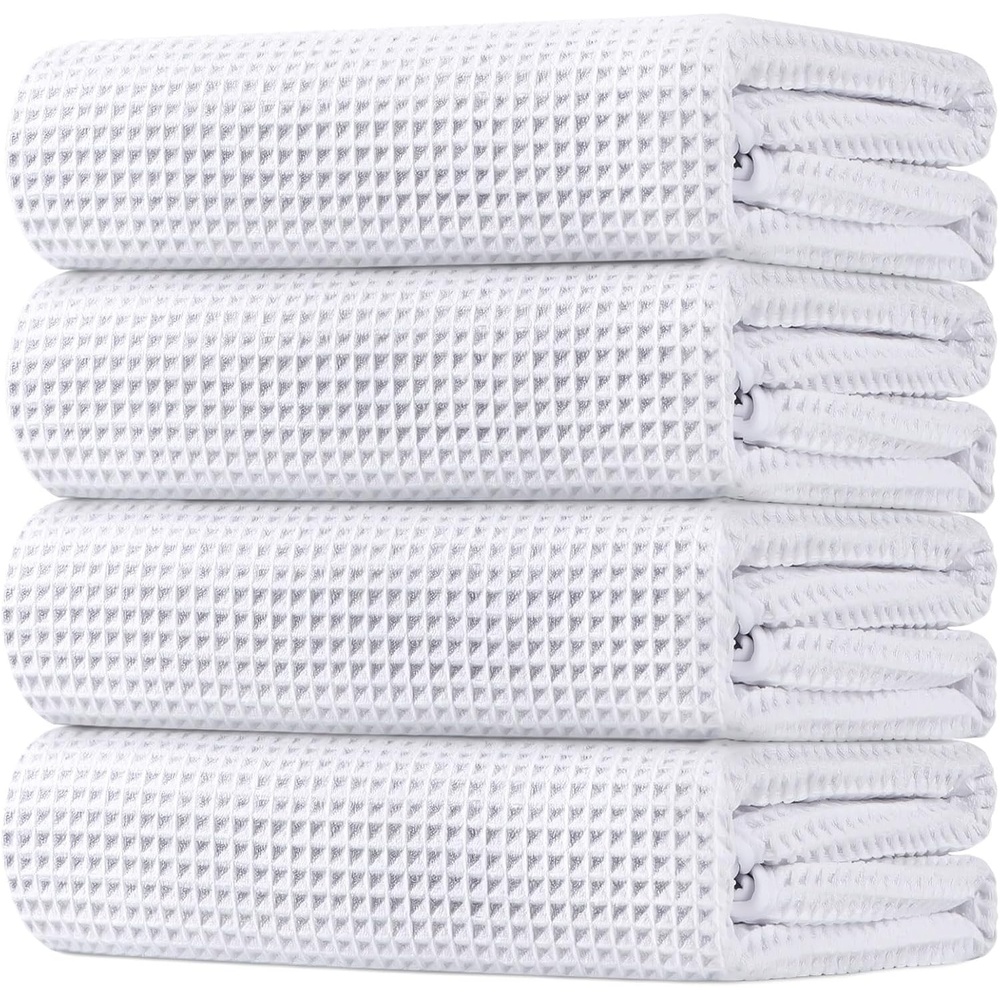 image:imageHOMEXCEL Bath Towels 2PK Microfiber Ultra Soft Bathroom Towel 27x54 inWhite