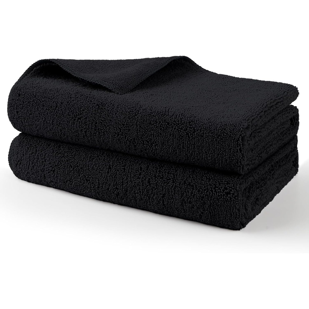image:imageHOMEXCEL Professional Large Microfiber Car Drying Towels 2 Pack Lint Free Scratch Free Highly Absorbent Drying Towel for Cars SUVs RVs Trucks and Boats31 x 24GreyBlack