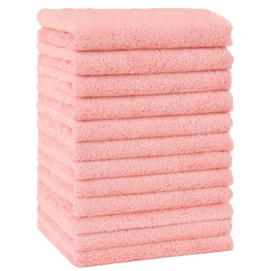 HOMEXCEL Baby Washcloths 24 Pack Microfiber Coral Fleece Soft Wash Cloths(Coral Pink)