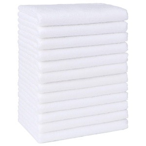 HOMEXCEL Baby Washcloths 24 Pack Microfiber Coral Fleece Soft Wash Cloths(White)