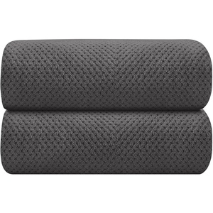 HOMEXCEL Bath Towels 2PK, Microfiber Ultra Soft Bathroom Towel, 27×54 in(Grey)