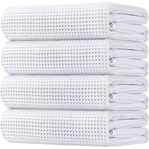 HOMEXCEL Bath Towels 2PK, Microfiber Ultra Soft Bathroom Towel, 27×54 in(White)