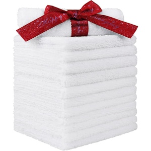 HOMEXCEL Washcloths 50PK, Ultra Soft&Highly Absorbent Face Towels, 12X12 in(White)
